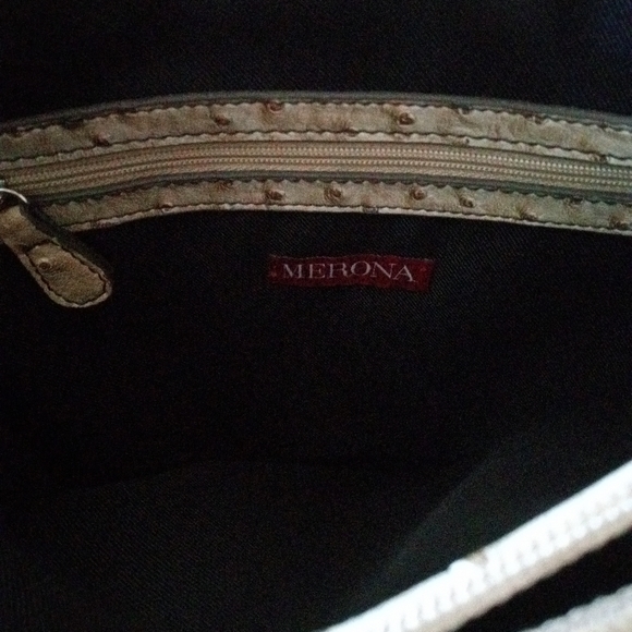 👜 Merona | Women's Shoulder Bag / Tote Bag | Vegan Leather | Beige - Picture 6 of 11